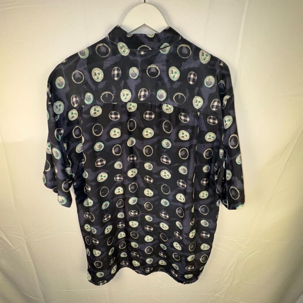 Lord & Taylor Mens Size L Kensington Collection 100% Silk Shirt Fun Pattern - Picture 5 of 8
